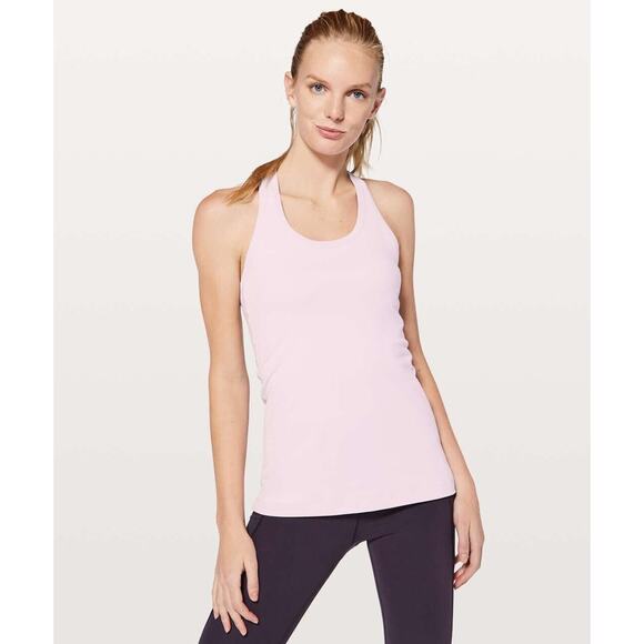 Lululemon Cool Racerback Tank Top In Powder Pink Sz 8 READ - Picture 4 of 12